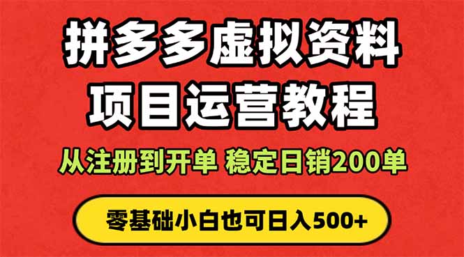 拼多多开店运营课程： 蓝海变现玩法，轻松实现睡后收入 零基础小白也可…-百盟网