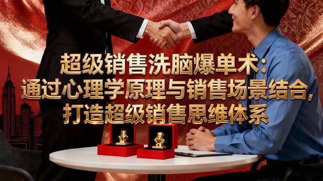 超级销售洗脑爆单术：通过心理学原理与销售场景结合,打造超级销售思维体系-百盟网