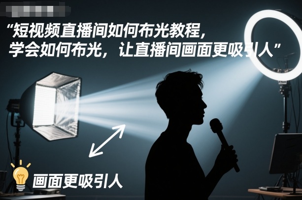 短视频直播间如何布光教程,学会如何布光,让直播间画面更吸引人-百盟网