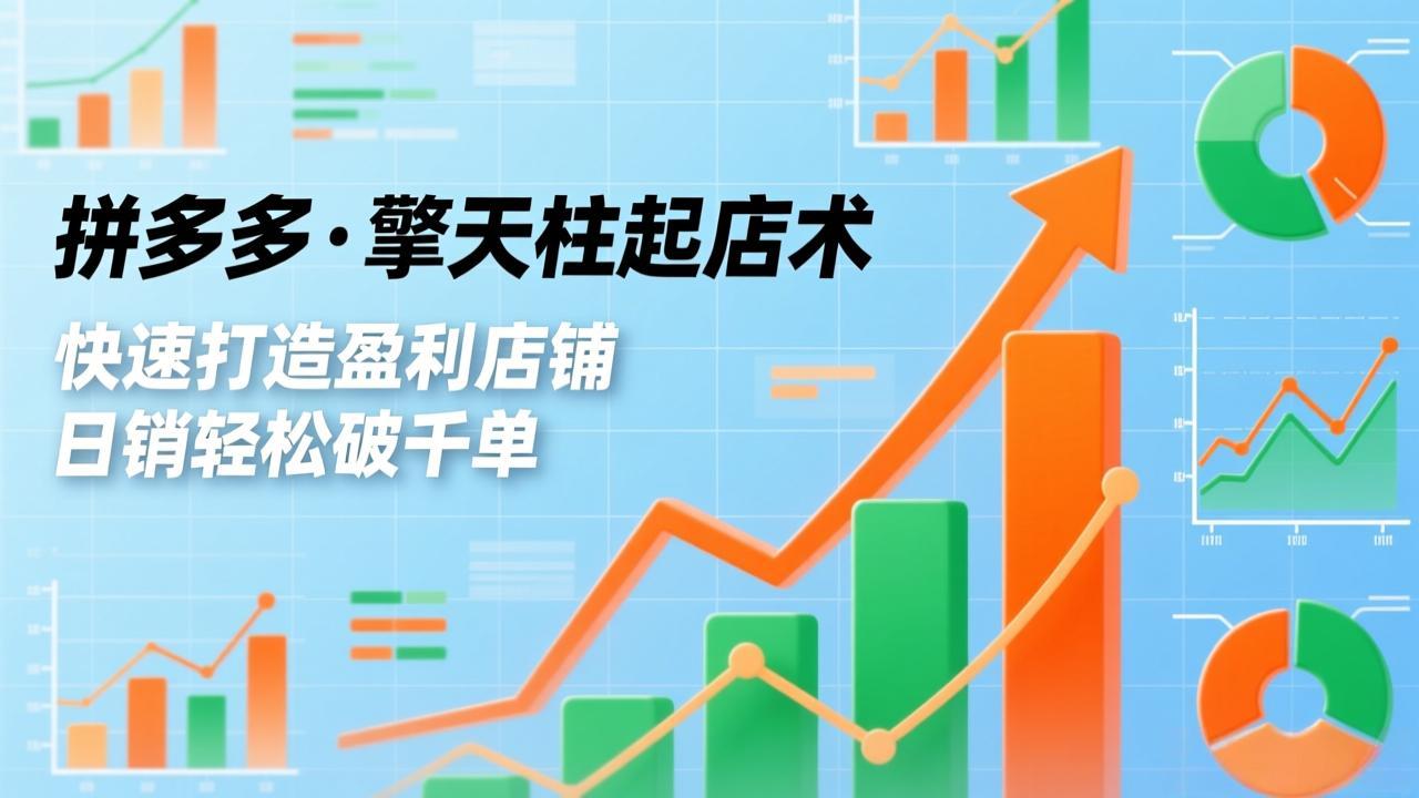 拼多多·擎天柱起店术,爆流布局、利润起飞、不断流,快速打造盈利店铺,日销破千单(更新-百盟网