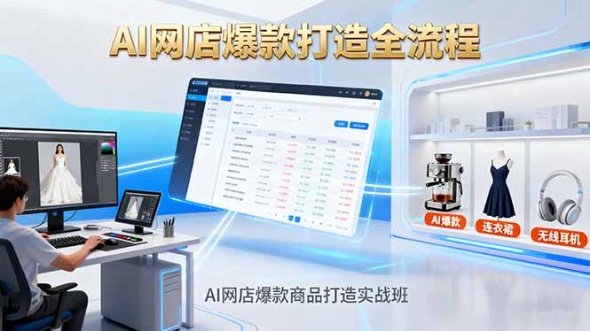 AI网店爆款商品打造实战班：AI技术实现商品图智能处理，快速搭建AI网店-百盟网