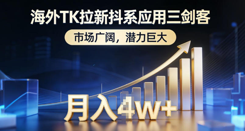海外TK拉新抖系应用三剑客，市场广阔，潜力巨大，月入1w+-百盟网