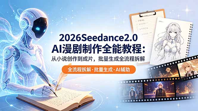 2026Seedance2.0 AI制作全能教程：从小说创作到成片，批量生成全流程拆解-百盟网