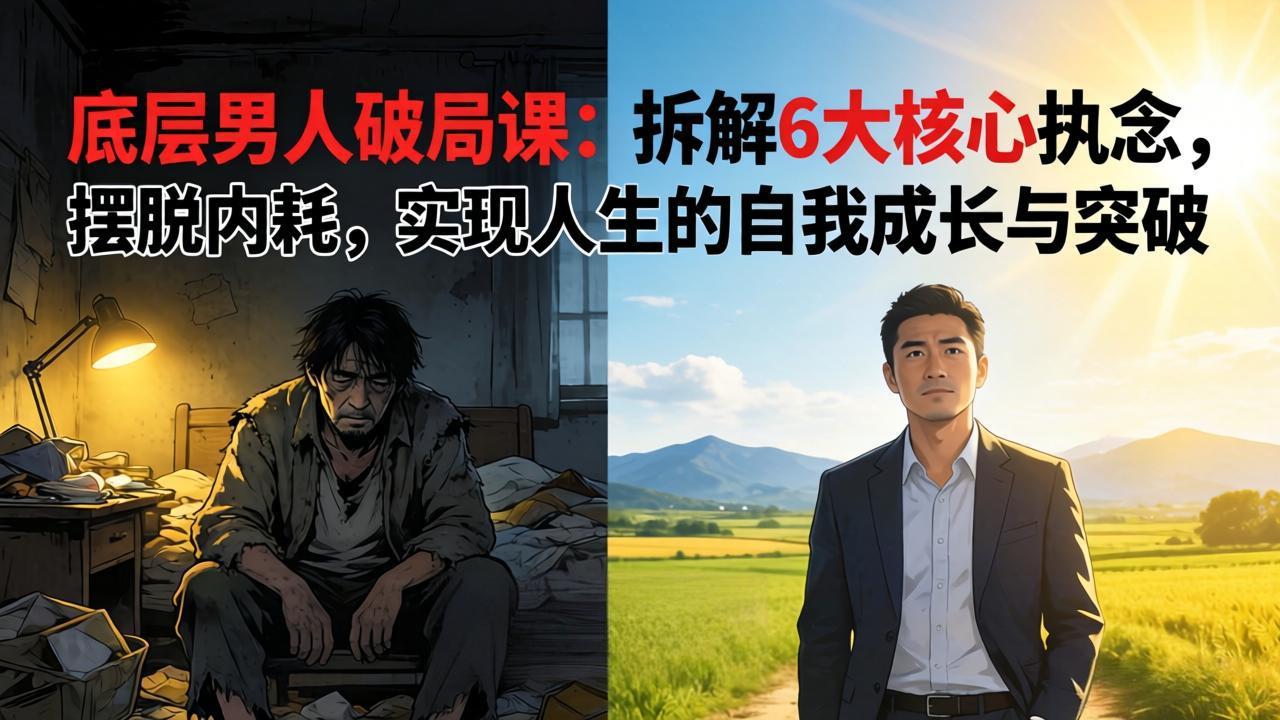 付费文章：底层男人破局课：拆解 6 大核心执念，摆脱内耗，实现人生的自我成长与突破-百盟网