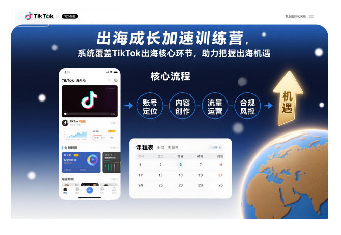 出海成长加速训练营，系统覆盖TikTok出海核心环节，助力把握出海机遇(更新)-百盟网