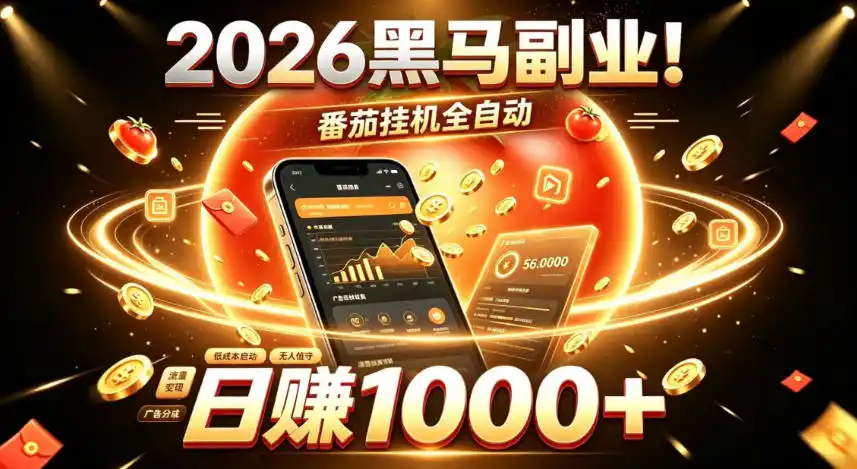 2026黑马副业！番茄挂G全自动日入1000+，操作最简单、门槛最低的线上轻资产项目【揭秘】-百盟网