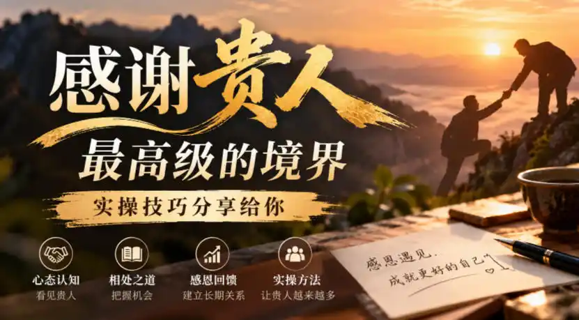 某公众号付费文章：感谢贵人最高级的境界，实操技巧分享给你-百盟网