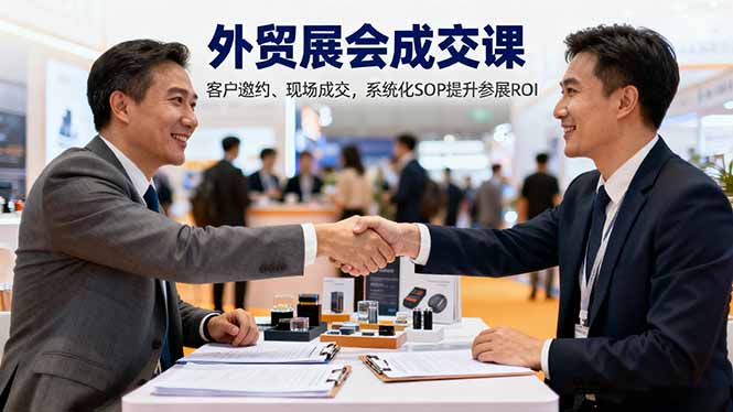 外贸展会成交课，含目标制定、客户邀约、现场成交，系统化SOP提升参展ROI-百盟网