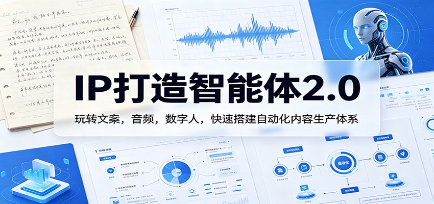 IP打造智能体2.0:玩转文案,音频,数字人,快速搭建自动化内容生产体系-百盟网