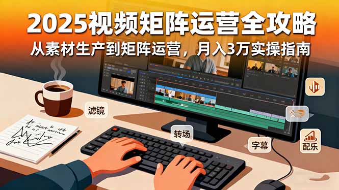 2025短视频矩阵运营全攻略：从素材生产到矩阵运营，月入3万实操指南-百盟网