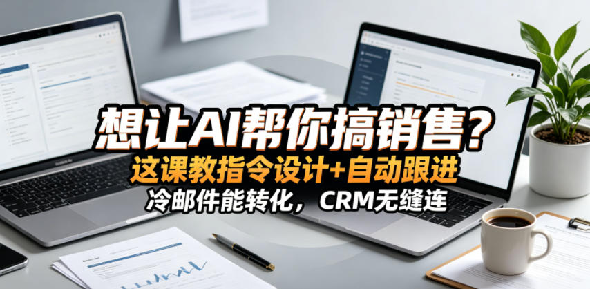 想让AI帮你搞销售?这课教指令设计+自动跟进,冷邮件能转化,CRM无缝连!【原创双语字幕】-百盟网
