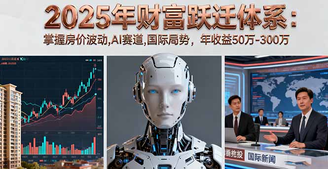 2025年财富跃迁体系：掌握房价波动,AI赛道,国际局势，年收益50万-300万-百盟网