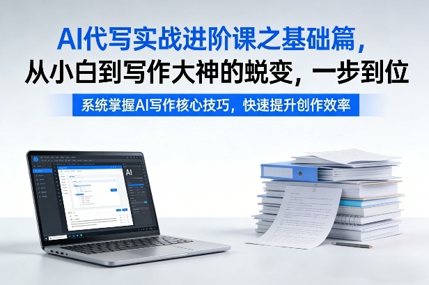 AI代写实战进阶课之基础篇，从小白到写作大神的蜕变，一步到位【揭秘】-百盟网