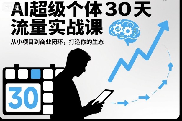 AI超级个体30天流量实战课，从小项目到商业闭环，打造你的生态-百盟网