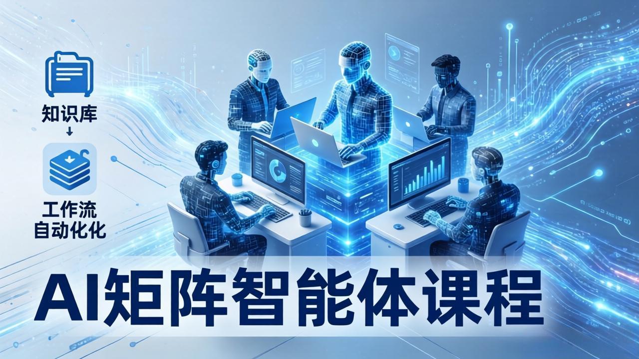 AI矩阵智能体实战：100个数字员工批量生产内容，文本知识库+工作流自动化全搞定-百盟网