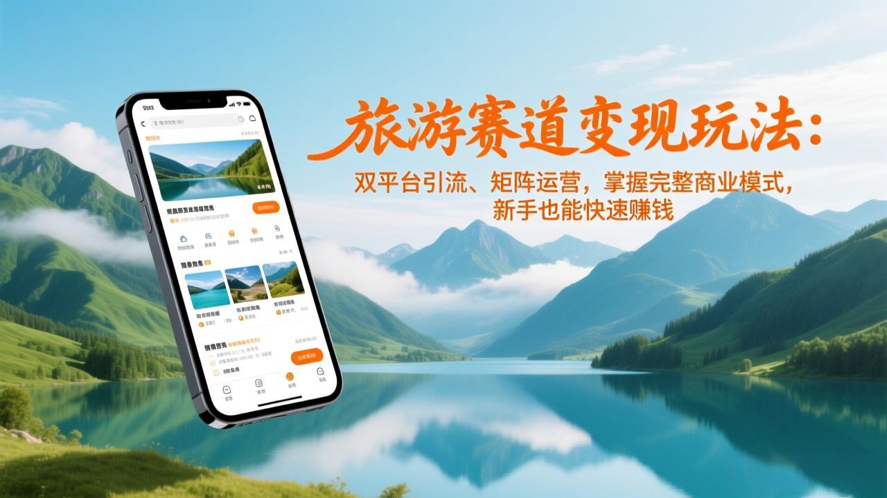 旅游赛道变现玩法：双平台引流、矩阵运营，掌握完整商业模式，新手也能快速赚钱-百盟网