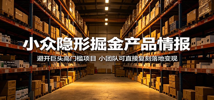 小众隐形掘金产品情报：避开巨头高门槛项目，小团队可直接复刻落地变现-百盟网