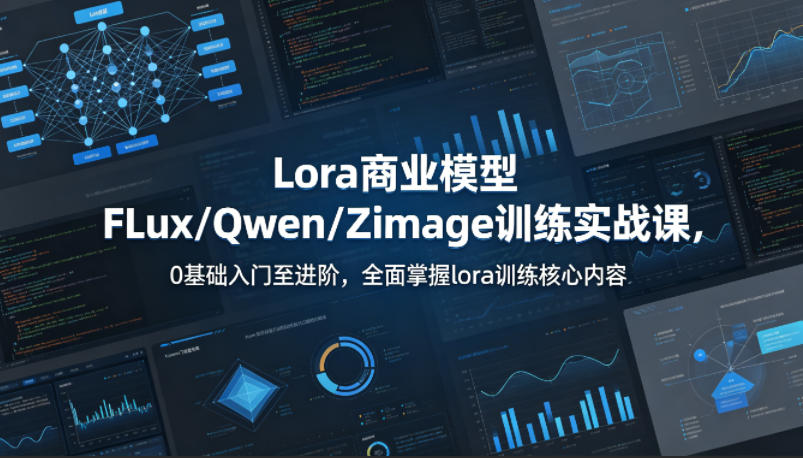 系统性学习Lora商业模型FLux/Qwen/Zimage训练实战课,0基础入门至进阶,全面掌握lora训练核心内容-百盟网
