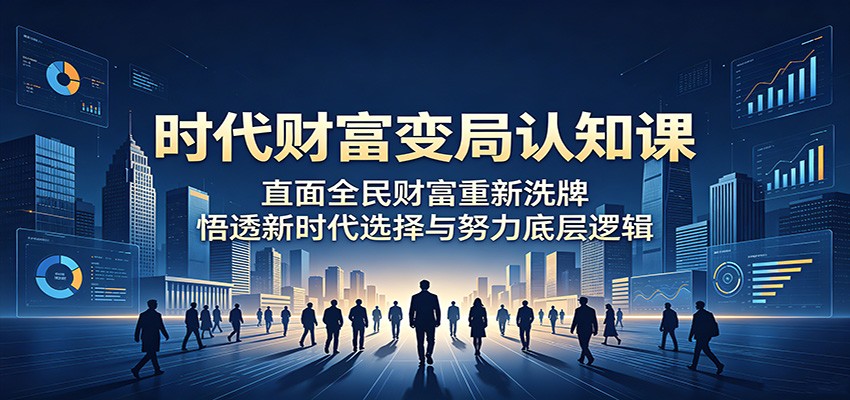 时代财富变局认知课：直面全民财富重新洗牌，悟透新时代选择与努力底层逻辑-百盟网