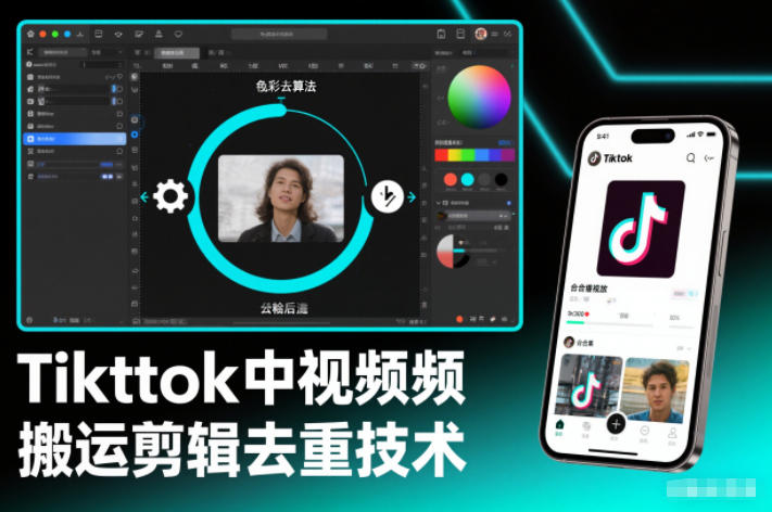 Tiktok中视频纯搬运剪辑去重技术，外来技术，自行测试-百盟网