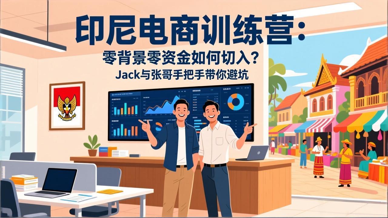 印尼电商训练营：零背景零资金如何切入？Jack与张哥手把手带你避坑-百盟网