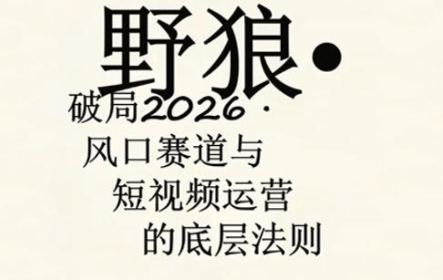 野狼团队·多平台实操运营课,覆盖AI口播、服装、好物、漫剪等热门玩法(更新4月29日)-百盟网