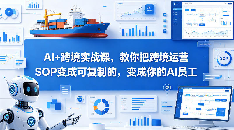 AI+跨境实战课，教你把跨境运营S0变成可复制的，变成你的AI员工-百盟网