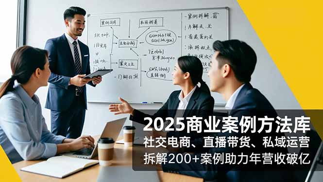 2025商业案例方法库，社交电商、直播带货、私域运营，拆解200+案例助力年营收破亿-百盟网