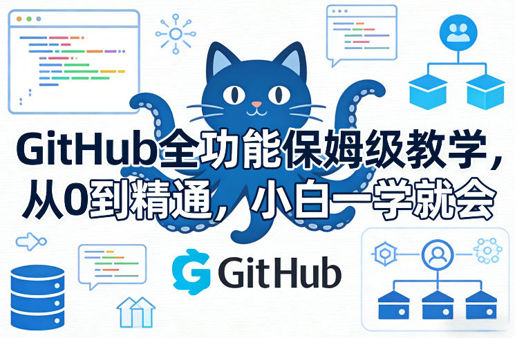 GitHub全功能保姆级教学，从0到精通，小白一学就会-百盟网