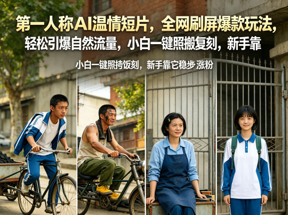 第一人称AI温情短片，全网刷屏爆款玩法，轻松引爆自然流量，小白一键照搬复刻，新手靠它稳步涨粉-百盟网