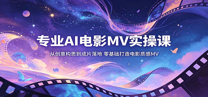 专业AI电影MV实操课：从创意构思到成片落地，零基础打造电影质感MV-百盟网
