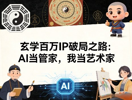 玄学百万IP破局之路：AI当管家，我当艺术家-百盟网