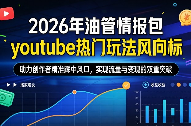 2026年油管情报包，youtube热门玩法风向标，助力创作者精准踩中风口，实现流量与变现的双重突破-百盟网