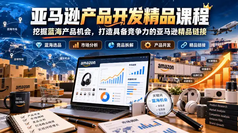 亚马逊产品开发精品课程，挖掘蓝海产品机会，打造具备竞争力的亚马逊精品链接-百盟网