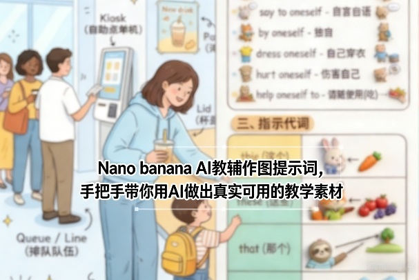 Nano banana AI教辅作图提示词，手把手带你用AI做出真实可用的教学素材-百盟网