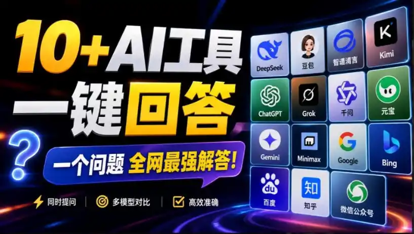 这款浏览器插件可以封神了！只需提出问题，一次性调用数10+AI引擎排队回答，效率提升10倍+全提问-百盟网