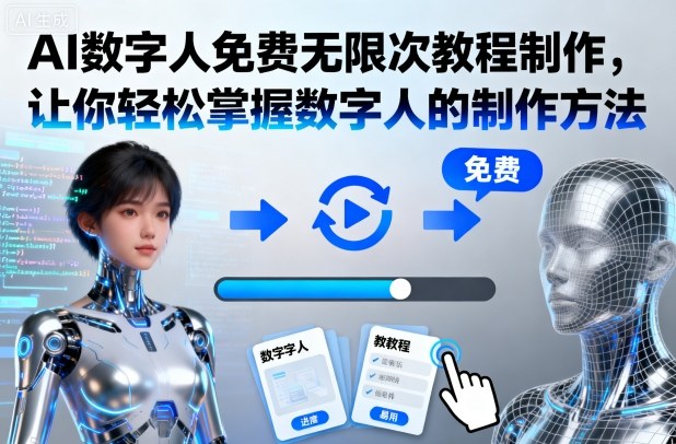 AI数字人免费无限次教程制作，让你轻松掌握数字人的制作方法-百盟网