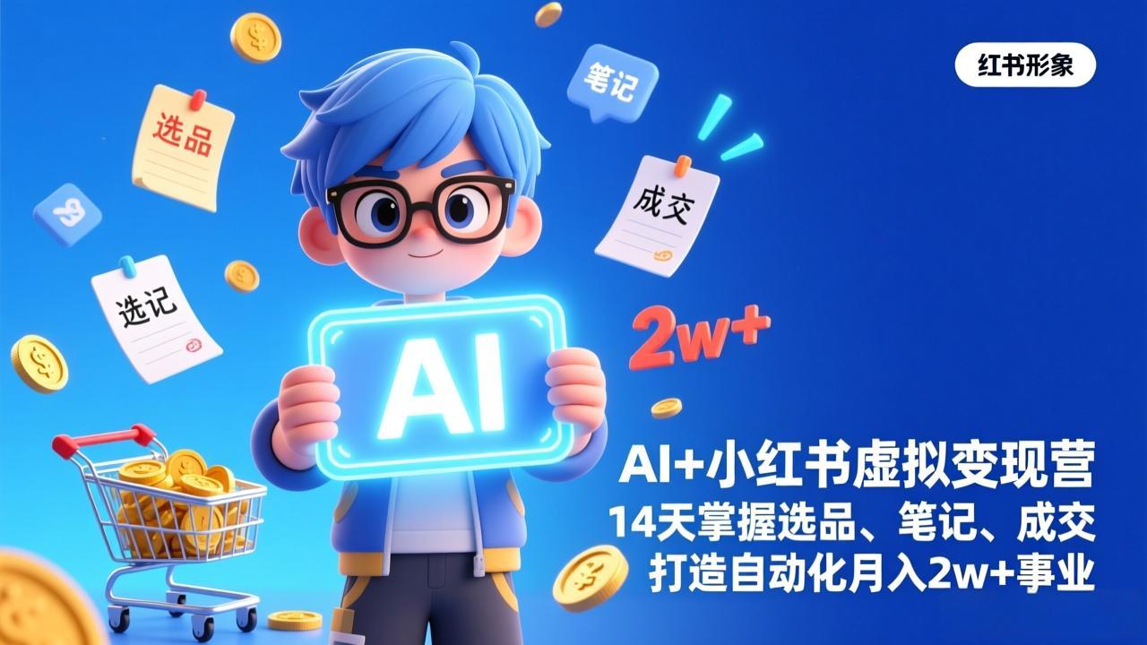 AI+小红书虚拟变现营(完结-百盟网