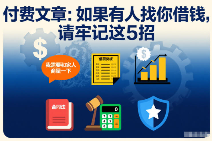 付费文章：如果有人找你借钱，请牢记这5招-百盟网