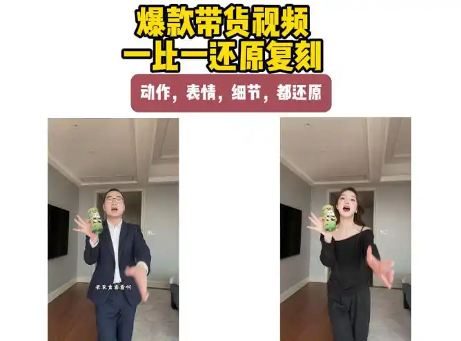 AI带货视频复刻，一比一还原加二创，动作，表情，细节，都还原，新手也能直接套用-百盟网