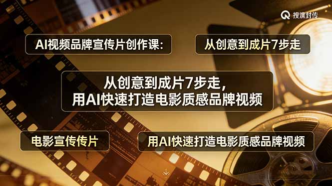 AI视频品牌宣传片创作课：从创意到成片7步走，用AI快速打造电影质感品牌视频-百盟网