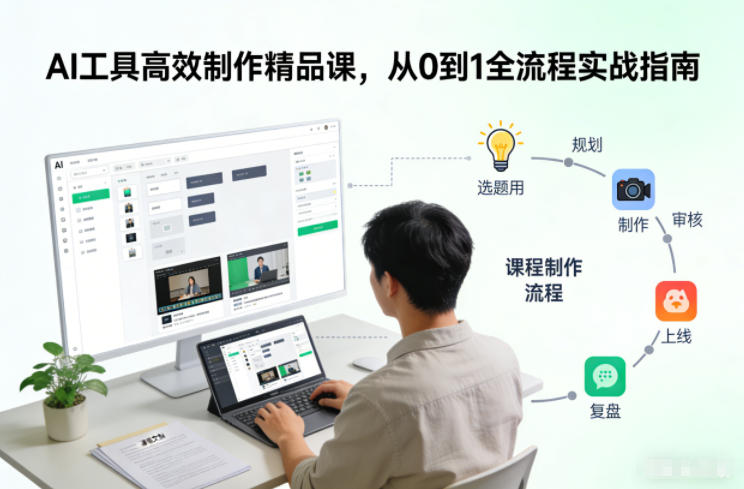 AI工具高效制作精品课，从0到1全流程实战指南-百盟网