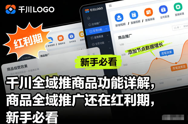 千川全域推商品功能详解，商品全域推广还在红利期，新手必看-百盟网