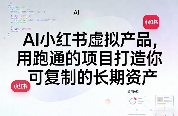 AI小红书虚拟产品，用跑通的项目打造你可复制的长期资产-百盟网