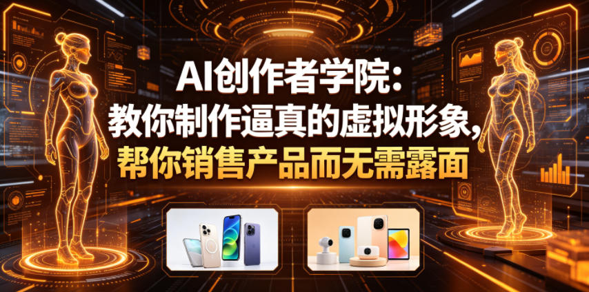 AI创作者学院：教你制作逼真的虚拟形象，帮你销售产品而无需露面【原创双语字幕】-百盟网
