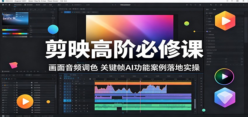 剪映高阶必修课:画面音频调色,关键帧AI功能案例落地实操-百盟网