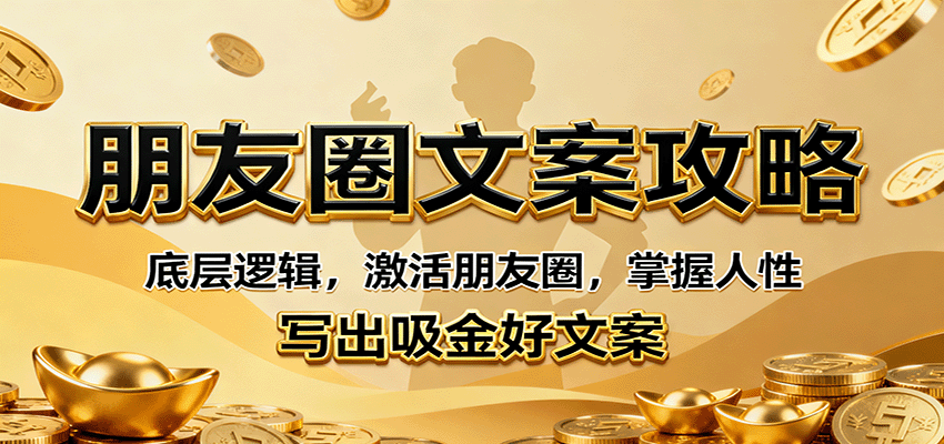 朋友圈文案攻略：底层逻辑，激活朋友圈，掌握人性，写出吸金好文案-百盟网