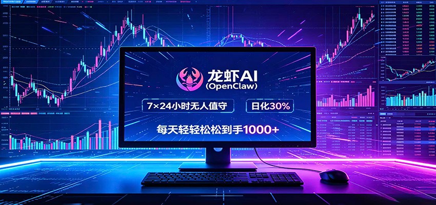 龙虾AI(OpenClaw)全自动挂机,智能操控电脑高效执行任务,每天轻松到手四位数-百盟网