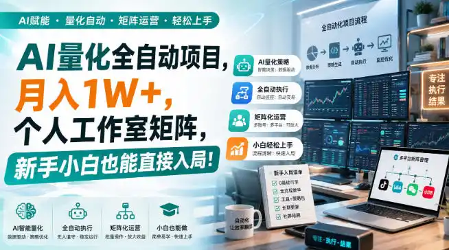 AI黄金量化玩法，新手低成本入局的最佳跳板，月收益轻松万元！-百盟网