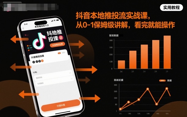抖音本地推投流实战课，从0-1保姆级讲解，看完就能操作-百盟网